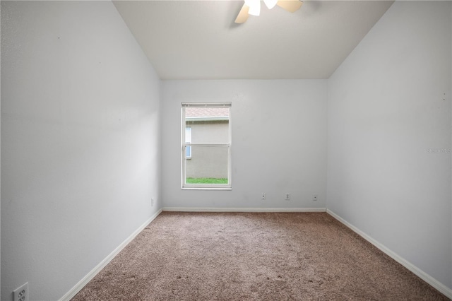 826 Addison Dr NE, Saint Petersburg, FL 33716 - carpeted spare room featuring a ceiling fan and lofted ceiling