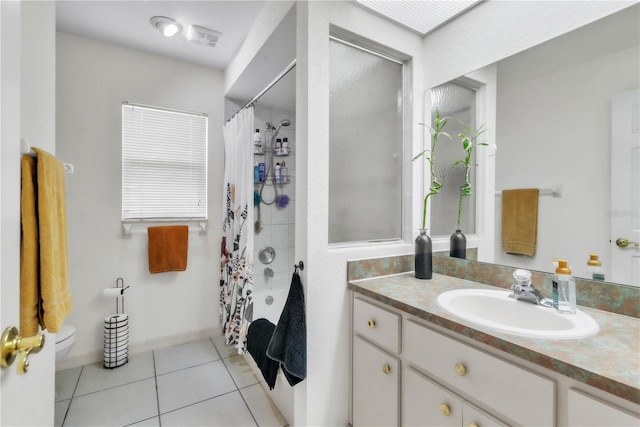 22946 Brownwood Ct, Land O Lakes, FL 34639 - bathroom featuring vanity and tile patterned flooring