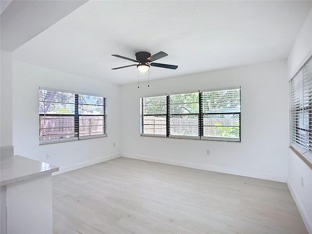 21426 Quesada Ave, Port Charlotte, FL 33952 - empty room featuring light wood-style floors and ceiling fan