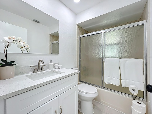 21426 Quesada Ave, Port Charlotte, FL 33952 - full bathroom with vanity and shower / bath combination with glass door