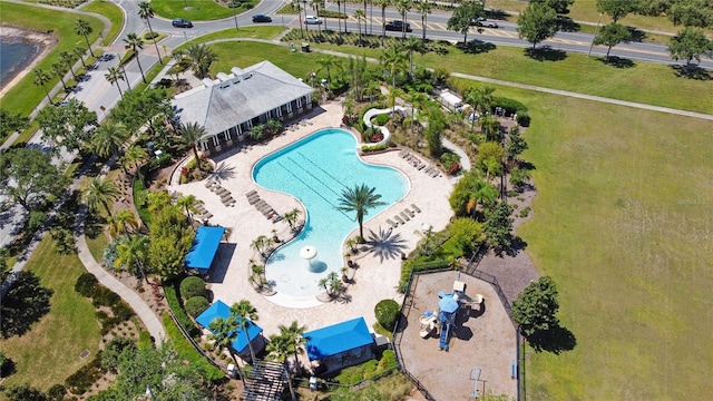 19418 Butterwood Ln, Lutz, FL 33558 - drone / aerial view of a pool area