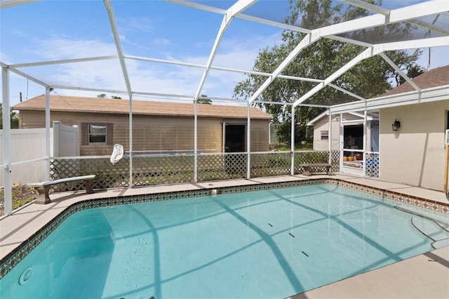 9642 Elgin Blvd, Spring Hill, FL 34606 - outdoor pool with glass enclosure and a patio