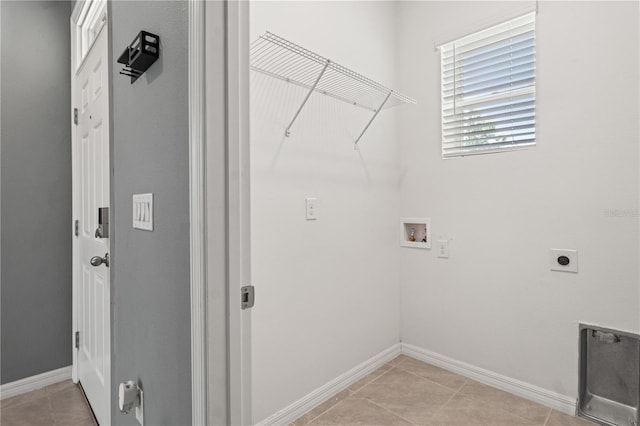 3762 Mossy Limb Ct, Palmetto, FL 34221 - laundry area with washer hookup, hookup for an electric dryer, and light tile patterned flooring