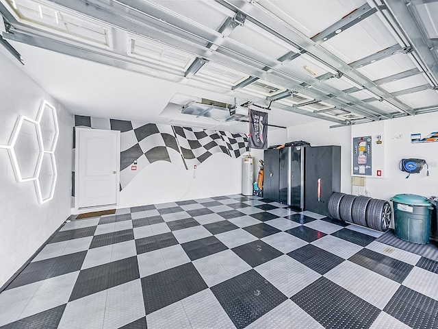 1338 Winding Willow Dr, Trinity, FL 34655 - garage with water heater and a garage door opener