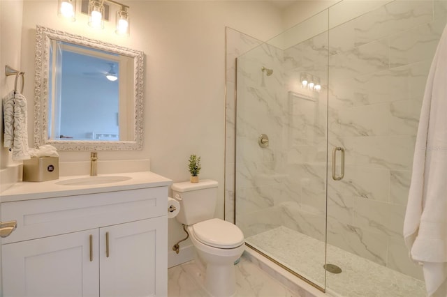 803 Oak Bend Ln, Dunedin, FL 34698 - full bath featuring a marble finish shower, marble finish flooring, and vanity