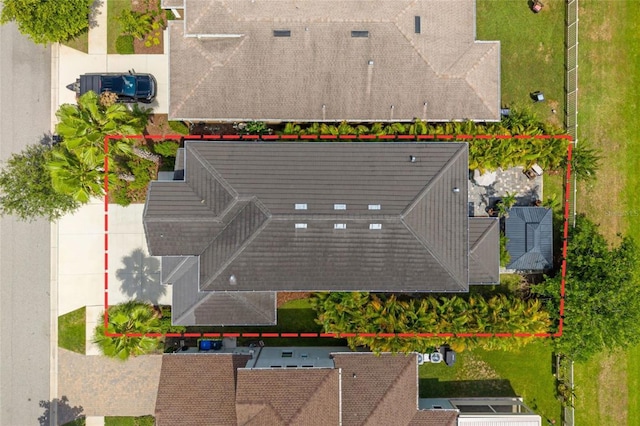 3532 Wicket Field Rd, Lutz, FL 33548 - aerial view of property and surrounding area with property boundaries highlighted