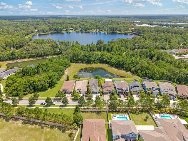 3532 Wicket Field Rd, Lutz, FL 33548 - aerial overview of property's location with nearby suburban area and a large body of water