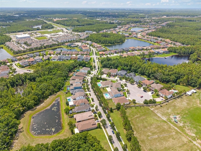 3532 Wicket Field Rd, Lutz, FL 33548 - aerial overview of property's location with a large body of water and nearby suburban area
