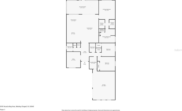 3197 Acacia Bay Ave, Wesley Chapel, FL 33543 - view of floor plan / room layout