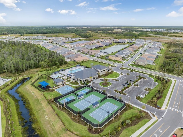 3197 Acacia Bay Ave, Wesley Chapel, FL 33543 - aerial view of residential area featuring a large body of water