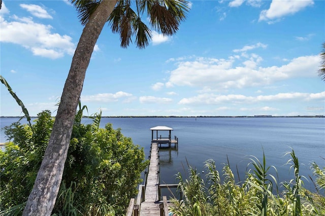 711 N Indian River Dr, Cocoa, FL 32922 - water view featuring a boat dock