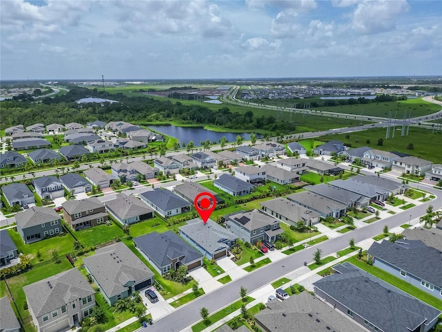 5415 Limelight Dr, Apollo Beach, FL 33572 - aerial view of residential area with a nearby body of water