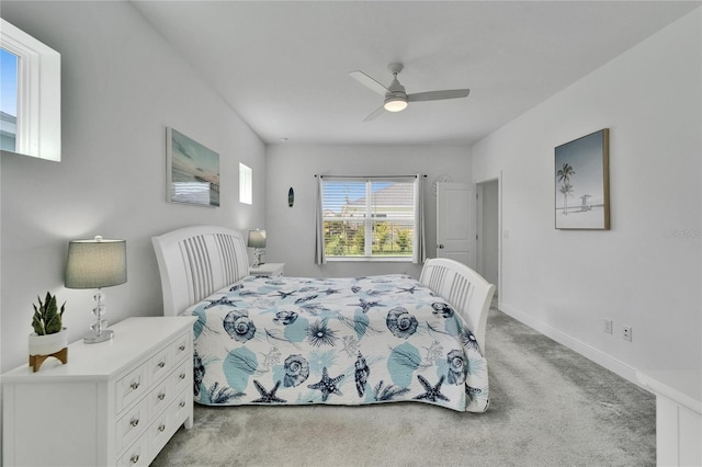 5415 Limelight Dr, Apollo Beach, FL 33572 - carpeted bedroom featuring baseboards and ceiling fan