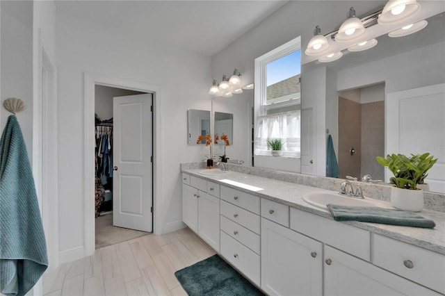 5415 Limelight Dr, Apollo Beach, FL 33572 - bathroom with double vanity and a walk in closet