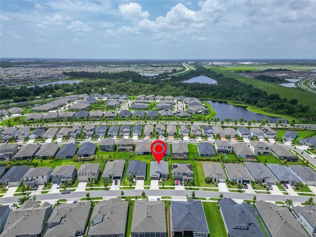 5415 Limelight Dr, Apollo Beach, FL 33572 - aerial view of residential area featuring a nearby body of water
