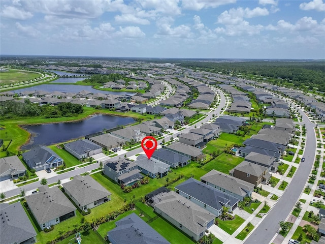 5415 Limelight Dr, Apollo Beach, FL 33572 - aerial view of residential area featuring a large body of water