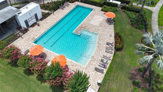 5415 Limelight Dr, Apollo Beach, FL 33572 - community pool with a patio