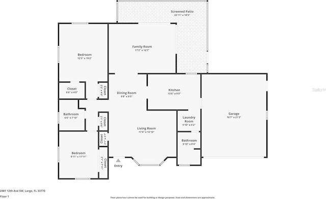 2481 12th Ave SW, Largo, FL 33770 - view of floor plan / room layout