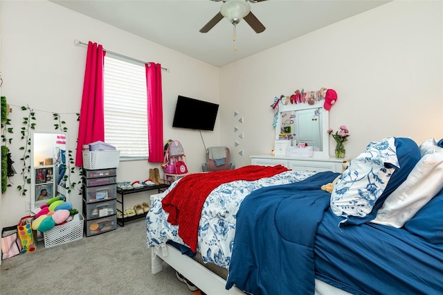11711 Winterset Cove Dr, Riverview, FL 33579 - carpeted bedroom featuring a ceiling fan