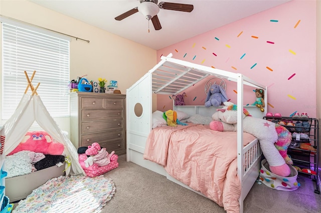 11711 Winterset Cove Dr, Riverview, FL 33579 - carpeted bedroom featuring a ceiling fan