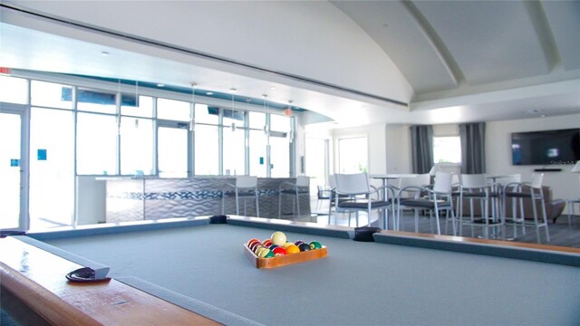 1209 E Cumberland Ave Unit 1003, Tampa, FL 33602 - playroom featuring pool table and vaulted ceiling