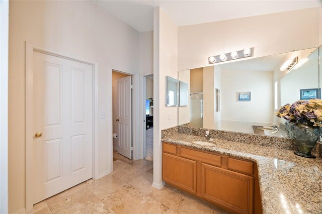 2043 Wrangler Dr, Brandon, FL 33511 - full bathroom featuring vanity and a high ceiling