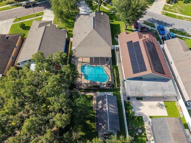 2043 Wrangler Dr, Brandon, FL 33511 - aerial perspective of suburban area featuring a pool area