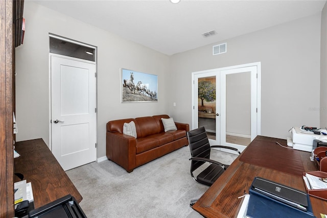 8423 Praise Dr, Tampa, FL 33625 - carpeted home office featuring french doors