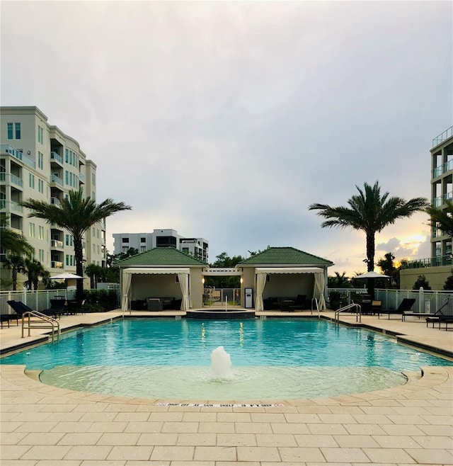 125 Belleview Blvd Unit 203, Belleair, FL 33756 - community pool featuring a gazebo and a patio area