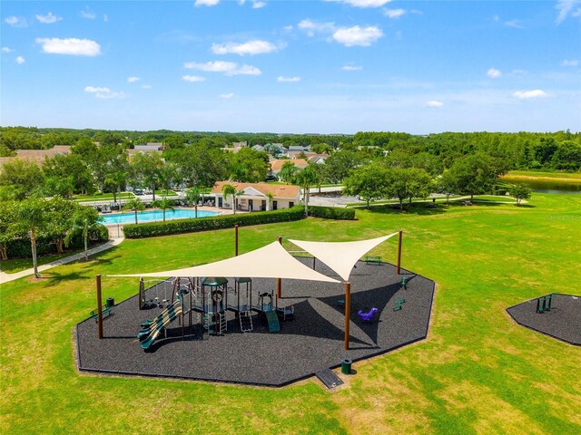 17342 Lawn Orchid Loop, Land O Lakes, FL 34638 - bird's eye view of a pool