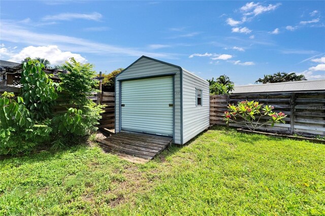 1414 75th St NW, Bradenton, FL 34209 - view of shed featuring a fenced backyard