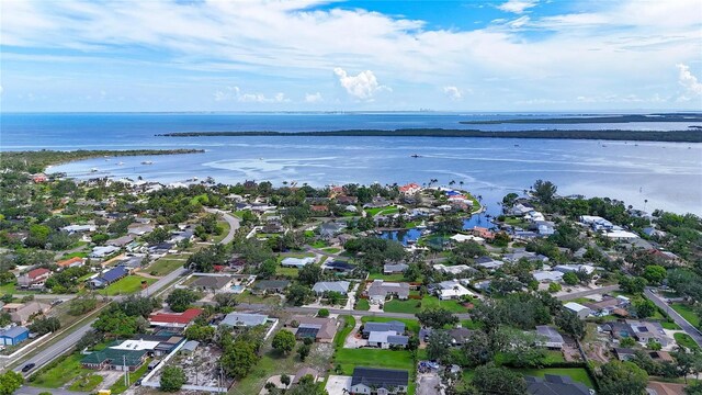 1414 75th St NW, Bradenton, FL 34209 - aerial overview of property's location with a nearby body of water and nearby suburban area