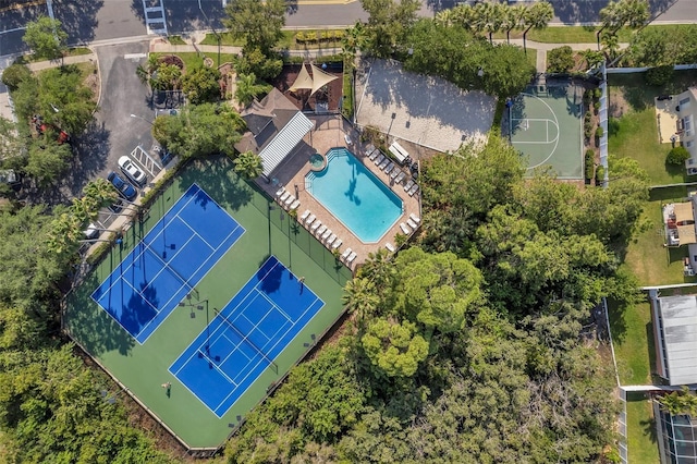 899 Addison Dr NE, Saint Petersburg, FL 33716 - drone / aerial view of a pool area