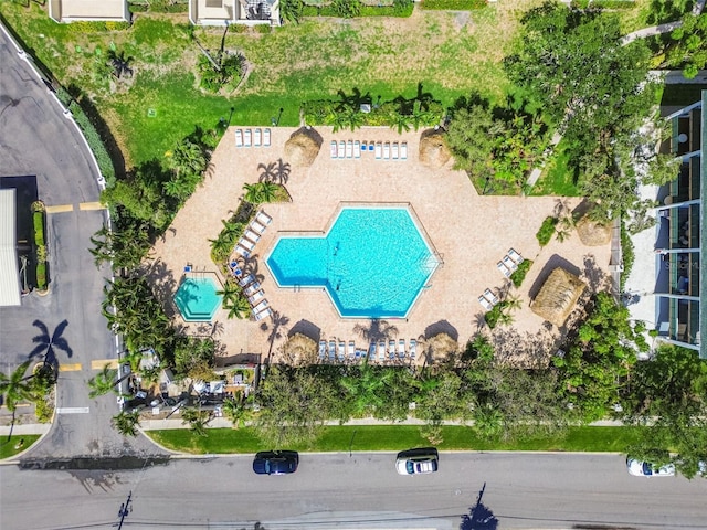 400 Island Way Unit 502, Clearwater Beach, FL 33767 - bird's eye view of a pool