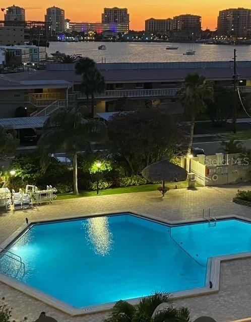 400 Island Way Unit 502, Clearwater Beach, FL 33767 - community pool featuring a city view and a patio