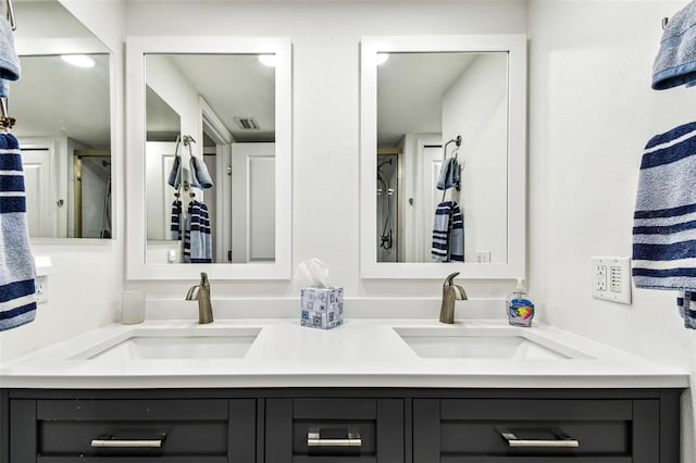 400 Island Way Unit 502, Clearwater Beach, FL 33767 - full bath with double vanity and an enclosed shower