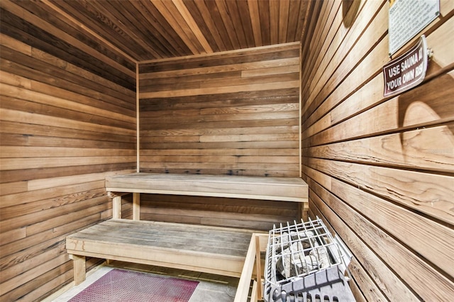 400 Island Way Unit 502, Clearwater Beach, FL 33767 - relaxing sauna with wood walls and wood ceiling
