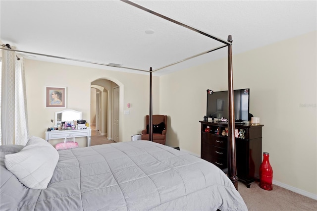 10216 Summer Azure Dr, Riverview, FL 33578 - bedroom featuring arched walkways and carpet