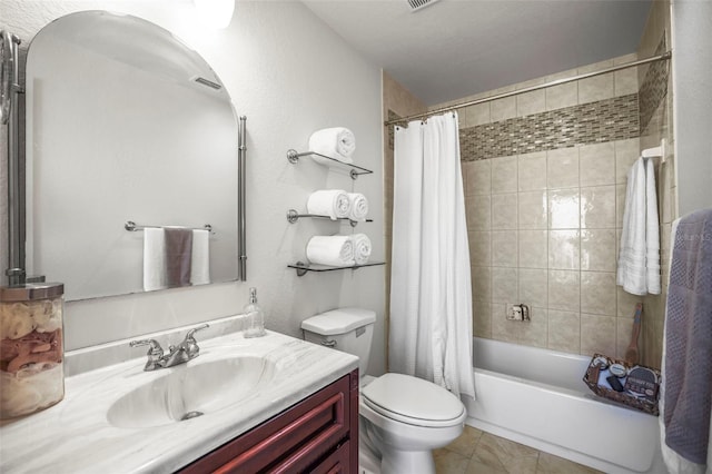 630 Mac Crillus Rd, Largo, FL 33770 - full bath with vanity, shower / bathtub combination with curtain, and tile patterned flooring