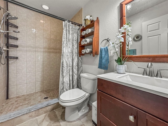 630 Mac Crillus Rd, Largo, FL 33770 - full bathroom featuring vanity, a tile shower, and a textured wall