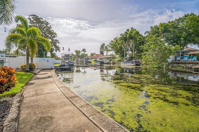 51 Cypress Dr, Palm Harbor, FL 34684 - water view featuring a boat dock