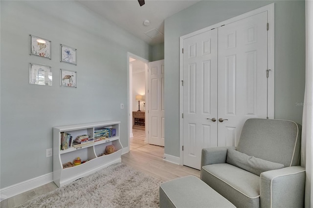 7420 Paradiso Dr, Apollo Beach, FL 33572 - living area with light wood-style floors and baseboards