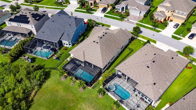 7420 Paradiso Dr, Apollo Beach, FL 33572 - aerial view of residential area featuring a pool area