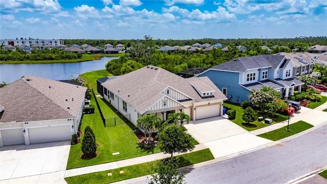 7420 Paradiso Dr, Apollo Beach, FL 33572 - aerial perspective of suburban area with a nearby body of water