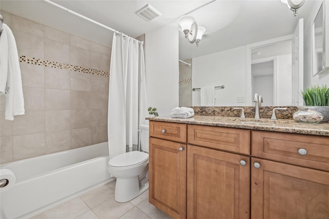 2400 Feather Sound Dr Unit 528, Clearwater, FL 33762 - full bath with tile patterned floors, vanity, and shower / bath combination with curtain