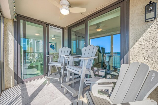 6372 Palma Del Mar Blvd S Unit 601, Saint Petersburg, FL 33715 - balcony featuring ceiling fan