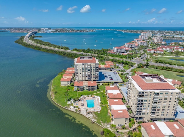 6372 Palma Del Mar Blvd S Unit 601, Saint Petersburg, FL 33715 - drone / aerial view of a nearby body of water and apartment complex
