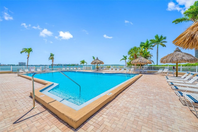 6372 Palma Del Mar Blvd S Unit 601, Saint Petersburg, FL 33715 - community pool with a patio