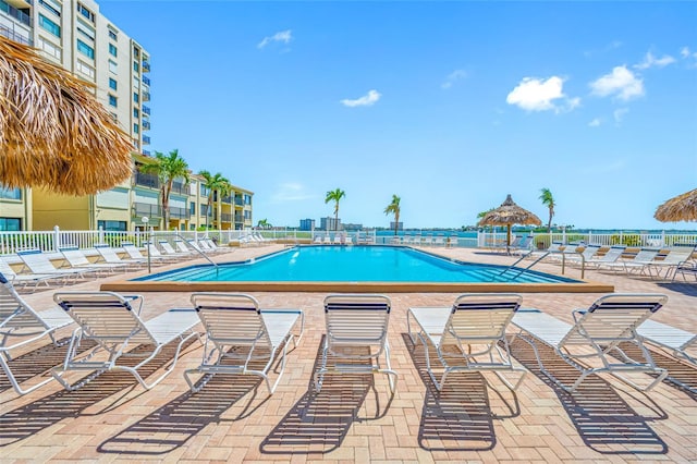 6372 Palma Del Mar Blvd S Unit 601, Saint Petersburg, FL 33715 - community pool featuring a patio area