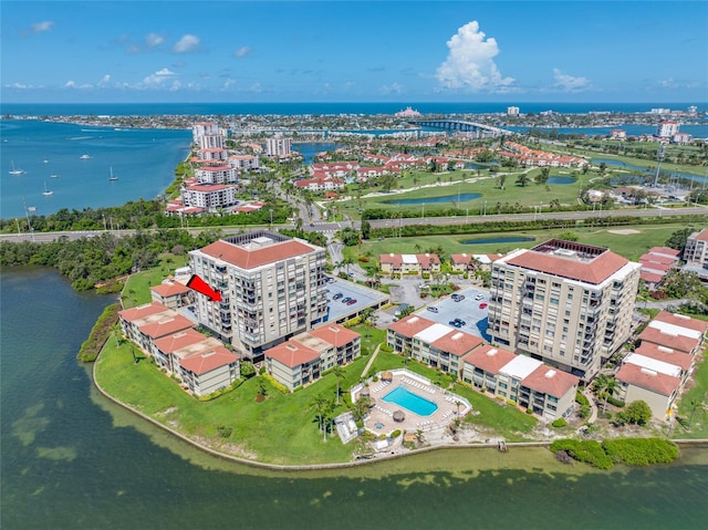6372 Palma Del Mar Blvd S Unit 601, Saint Petersburg, FL 33715 - drone / aerial view of apartment complex / building and a nearby body of water